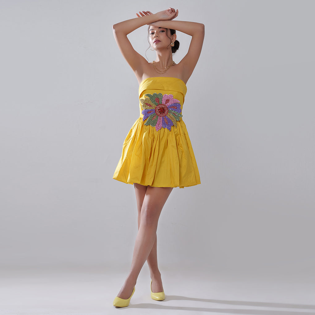 SAFFRON SPLENDOR SUNDRESS