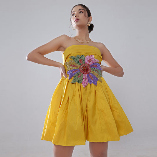 Saffron Splendor Sundress by Luxveda Lust Series